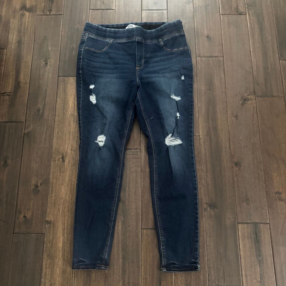 Old Navy Rockstar Jeggings Distressed Denim Skinny Jeans 16